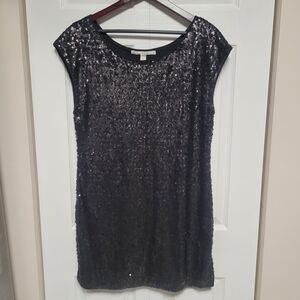 LC Lauren Conrad Black Sequin Dress Evening Formal Cocktail